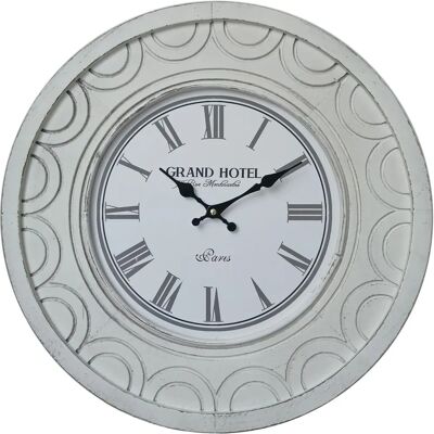 Reloj de Pared Grande Blanco Shabby MDF - Reloj Reloj de Pared Grande Blanco Shabby MDF - Reloj