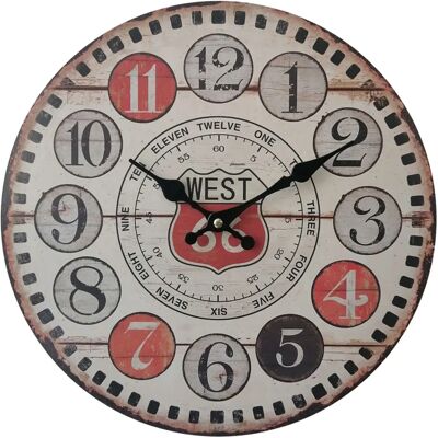 Mobili Rebecca Rebecca Mobili Orologio Retro Appendiabiti - Orologio da Parete Mobili Rebecca Rebecca Mobili Orologio Retro Appendiabiti - Orologio da Parete