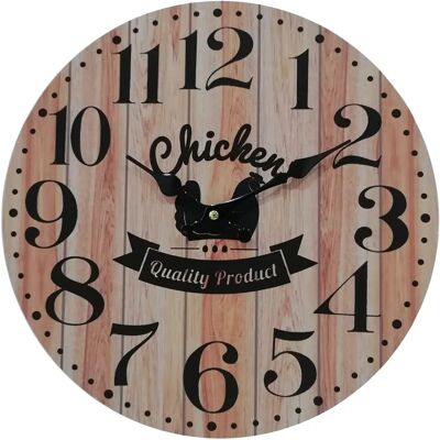 Rebecca Vintage Küchen Wanduhr - MDF Braun Schwarz - Wanduhr Rebecca Vintage Küchen Wanduhr - MDF Braun Schwarz - Wanduhr