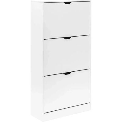 Mobili Rebecca Weiß Schuhschrank - Raumspartende MDF Aufbewahrung für 12 Paare Mobili Rebecca Weiß Schuhschrank - Raumspartende MDF Aufbewahrung für 12 Paare
