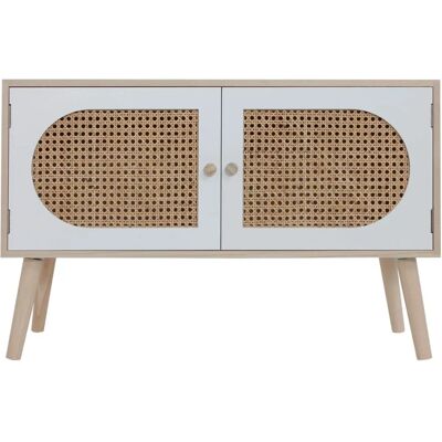 Modèle Rebecca - Style Scandinave Buffet en Bois Blanc Marron - Publicité Modèle Rebecca - Style Scandinave Buffet en Bois Blanc Marron - Publicité