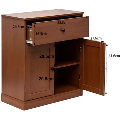 Mobili Rebecca Rebecca Möbel Vielzweckschrank - Braun - Schrank Mobili Rebecca Rebecca Möbel Vielzweckschrank - Braun - Schrank