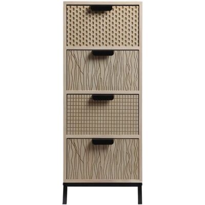 Commode Rebecca - Style Moderne en Bois et Métal - Publicité Commode Rebecca - Style Moderne en Bois et Métal - Publicité