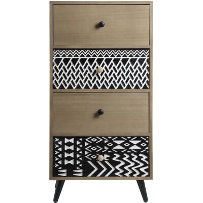 Rebecca Gabinete de Baño - 4 Cajones Estilo Escandinavo y Boho Rebecca Gabinete de Baño - 4 Cajones Estilo Escandinavo y Boho