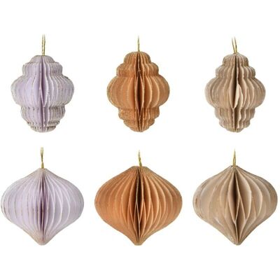 Adornos Navidad Árbol - Pendientes de Papel - 24 uds Adornos Navidad Árbol - Pendientes de Papel - 24 uds