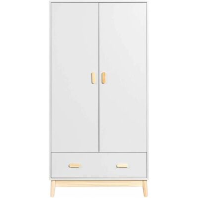 Armario Blanco de Pino Rebecca Mobili Aegle - Mueble de Almacenamiento Armario Blanco de Pino Rebecca Mobili Aegle - Mueble de Almacenamiento