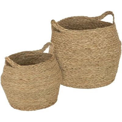 Cestas de Almacenamiento Rebecca Parota - Juego de 2 - Material Natural Cestas de Almacenamiento Rebecca Parota - Juego de 2 - Material Natural