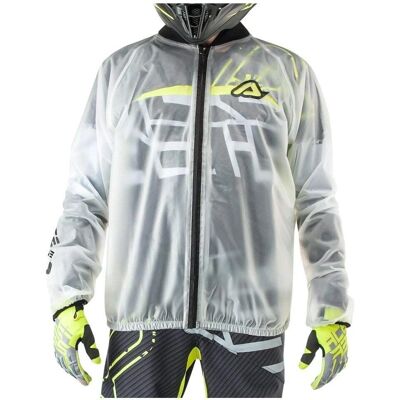 Acerbis Pro Transparent 3.0 Veste de Pluie Blanche - Publicité Acerbis Pro Transparent 3.0 Veste de Pluie Blanche - Publicité