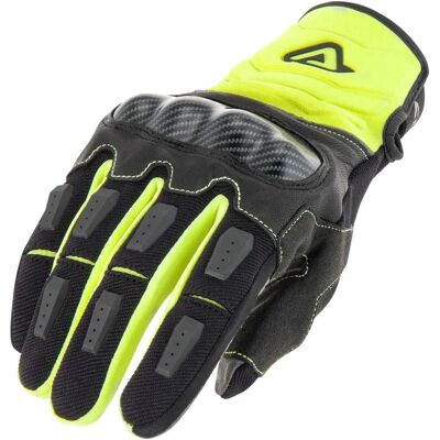 Guanti Moto Cross Acerbis Carbon G 3.0 - Unisex, Nero Giallo, S Guanti Moto Cross Acerbis Carbon G 3.0 - Unisex, Nero Giallo, S