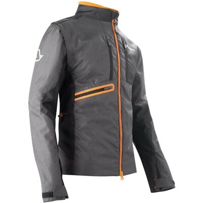 Veste textile moto Acerbis Enduro One - Coupe sportive, Rétro-réfléchissante, Noir/Orange - Publicité Veste textile moto Acerbis Enduro One - Coupe sportive, Rétro-réfléchissante, Noir/Orange - Publicité