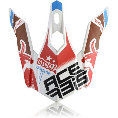 Acerbis Steel Junior Casco Bianco / Blu - Visiera di Ricambio Acerbis Steel Junior Casco Bianco / Blu - Visiera di Ricambio