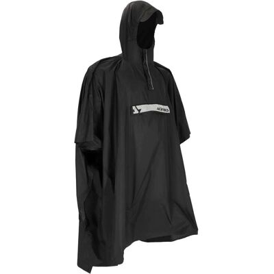 Poncho de pluie noir Acerbis - S/M Imperméable Unisexe - Publicité Poncho de pluie noir Acerbis - S/M Imperméable Unisexe - Publicité
