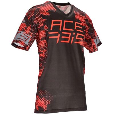 Maglia Acerbis DRAKARIS Slim-fit Nera / Rossa - Maglia Maglia Acerbis DRAKARIS Slim-fit Nera / Rossa - Maglia