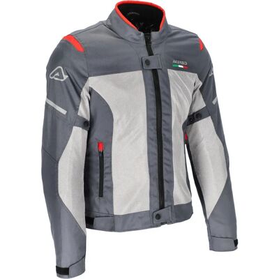 Giacca tessile per moto donna Acerbis On Road Ruby - Grigia / Rossa - XS Giacca tessile per moto donna Acerbis On Road Ruby - Grigia / Rossa - XS