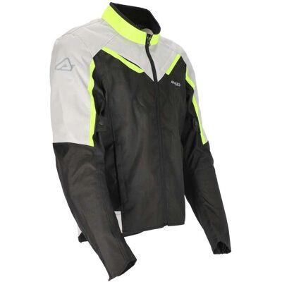 Giacca Tessuto Moto Acerbis X-Mat - Fit sportivo, Grigio/Giallo Giacca Tessuto Moto Acerbis X-Mat - Fit sportivo, Grigio/Giallo