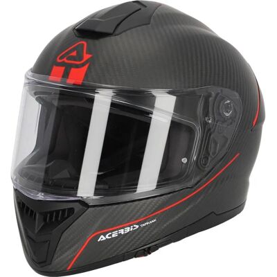 Casco Acerbis Tarmak 22-06 - Nero / Rosso - Fibra di carbonio - Integrale Casco Acerbis Tarmak 22-06 - Nero / Rosso - Fibra di carbonio - Integrale