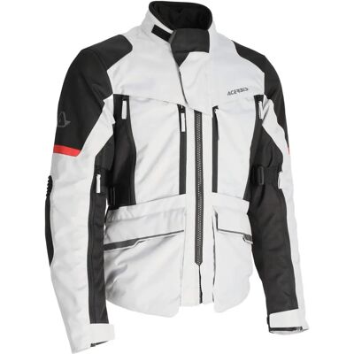 Giacca Moto X-Rover Grigia-Rossa di Acerbis - Protezione e Impermeabile Giacca Moto X-Rover Grigia-Rossa di Acerbis - Protezione e Impermeabile
