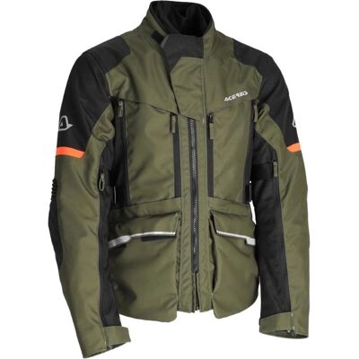 Giacca tessile impermeabile Acerbis X-Rover - Verde Arancione - L Giacca tessile impermeabile Acerbis X-Rover - Verde Arancione - L