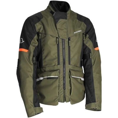 Giacca moto impermeabile Acerbis X-Rover - Verde Arancione - CE Giacca moto impermeabile Acerbis X-Rover - Verde Arancione - CE