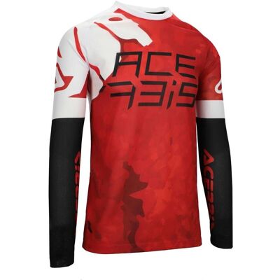 Maillot Cross Acerbis J Windy Vent Watermark - Rouge-Blanc - Publicité Maillot Cross Acerbis J Windy Vent Watermark - Rouge-Blanc - Publicité