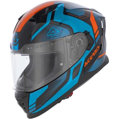 ACERBIS - X-WAY - Blu Arancio - Motorcycle Full Face Helmet ACERBIS - X-WAY - Blu Arancio - Motorcycle Full Face Helmet