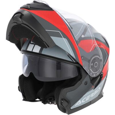 Casco Modulabile Acerbis Serel 22.06 Grigio/Rosso - Casco Moto Casco Modulabile Acerbis Serel 22.06 Grigio/Rosso - Casco Moto