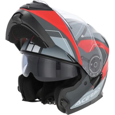 Casco modulare Acerbis Serel 22.06 Grigio/Rosso - Casco Casco modulare Acerbis Serel 22.06 Grigio/Rosso - Casco