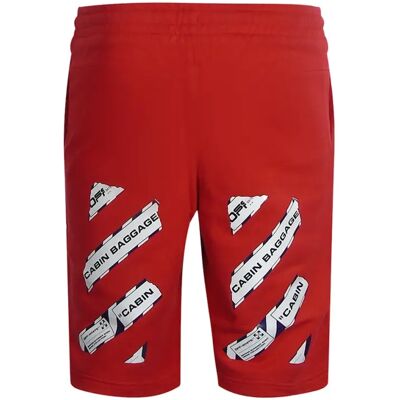Off-White Flughafenband-Design Rote Shorts - Shorts Off-White Flughafenband-Design Rote Shorts - Shorts