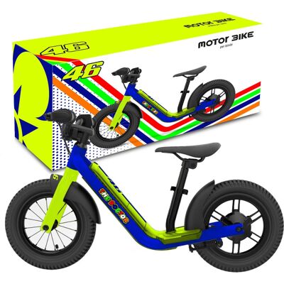 VR46 Elektrisches Fahrrad - 12,5" Blau-Grün Kinder-Balancebike VR46 Elektrisches Fahrrad - 12,5" Blau-Grün Kinder-Balancebike
