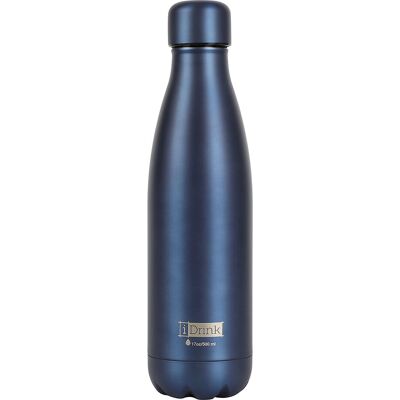 iDrink ID0021 Rustfritt stål drikkeflaske - 500ml, Blå iDrink ID0021 Rustfritt stål drikkeflaske - 500ml, Blå