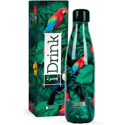 I DRINK Bouteille Thermique Tropical Birds 500ml I DRINK Bouteille Thermique Tropical Birds 500ml
