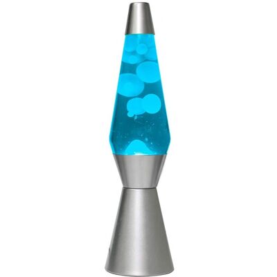 Lampe à Lava en Cristal Bleu et Blanc iTotal - 40cm - Publicité Lampe à Lava en Cristal Bleu et Blanc iTotal - 40cm - Publicité