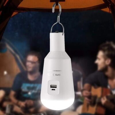 Lampadina LED Ricaricabile Wireless Bakaji - Luce di Emergenza e Campeggio Lampadina LED Ricaricabile Wireless Bakaji - Luce di Emergenza e Campeggio