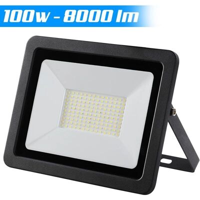 Bakaji - Faro Led 100W - 8000 lm - Luce esterna Sottile Bakaji - Faro Led 100W - 8000 lm - Luce esterna Sottile