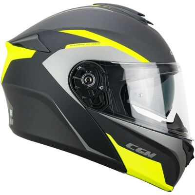 Casco Moto Modulare CGM 568G - Graphit Gelb Fluo - Motorradhelm Casco Moto Modulare CGM 568G - Graphit Gelb Fluo - Motorradhelm