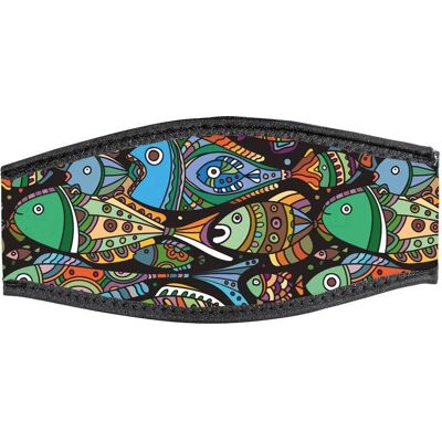 Best Divers Maskenriemen Bunte Fische Doppel-Velcro - Tauchausrüstung Best Divers Maskenriemen Bunte Fische Doppel-Velcro - Tauchausrüstung