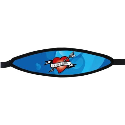 Best Divers Neoprenmaskenband Taucherherz Blau - Zubehör Best Divers Neoprenmaskenband Taucherherz Blau - Zubehör