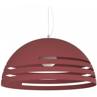 Lumicom Ø60 Cuero de vaca rojo Lámpara colgante - Luz suspendida Lumicom Ø60 Cuero de vaca rojo Lámpara colgante - Luz suspendida