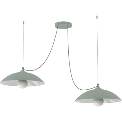 Lumicom Dream Lampada Pendente - 2x E27, 40cm, Verde/Bianco Lumicom Dream Lampada Pendente - 2x E27, 40cm, Verde/Bianco