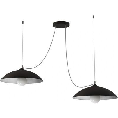 Lumicom Dream Lampada a Sospensione - E27, 2x42W, Metallo, Nero/Argento Lumicom Dream Lampada a Sospensione - E27, 2x42W, Metallo, Nero/Argento