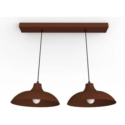 Lámpara de riel Lumicom Parigina - E27, 42W, Metal, Corten - Colgante Lámpara de riel Lumicom Parigina - E27, 42W, Metal, Corten - Colgante