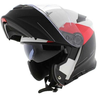 Casco moto modulare Origine Delta Basic Virgin Rosso Nero Titanio Opaco Casco moto modulare Origine Delta Basic Virgin Rosso Nero Titanio Opaco