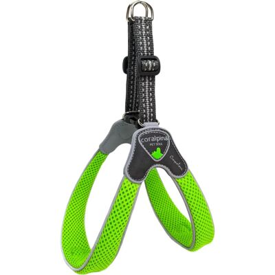 Imbracatura per cani Coralpina - 45-55 cm - Verde Fluorescente - Design Ergonomico Imbracatura per cani Coralpina - 45-55 cm - Verde Fluorescente - Design Ergonomico