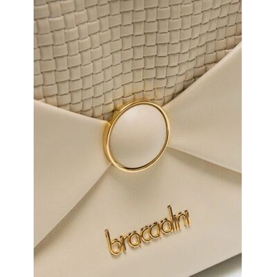 Braccialini Naomi Beige Lederen Rugzak - Rugzak Braccialini Naomi Beige Lederen Rugzak - Rugzak
