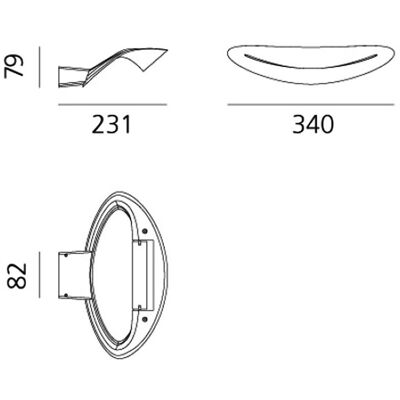 Artemide Mesmeri Wandleuchte - Futuristisches Skulpturales Design Artemide Mesmeri Wandleuchte - Futuristisches Skulpturales Design