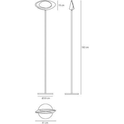 Artemide Cabildo Stehleuchte - LED, Weiß, Elegantes Design Artemide Cabildo Stehleuchte - LED, Weiß, Elegantes Design