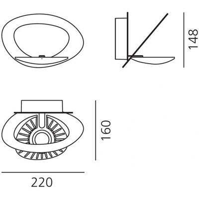 Artemide Pirce Micro LED Wandleuchte - Skulpturale, Weiß Artemide Pirce Micro LED Wandleuchte - Skulpturale, Weiß