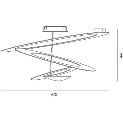 Artemide Pirce LED Lampada a Soffitto - 97cm - Bianco - Design Moderno Artemide Pirce LED Lampada a Soffitto - 97cm - Bianco - Design Moderno
