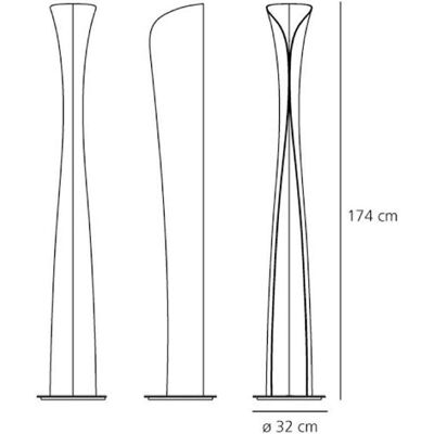 Artemide Cadmo LED Stehleuchte - Skulpturales minimalistisches Design Artemide Cadmo LED Stehleuchte - Skulpturales minimalistisches Design