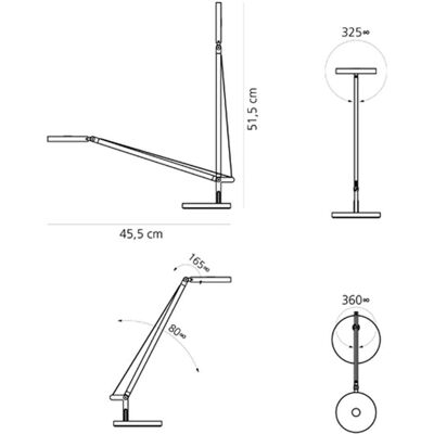 Artemide Demetra Micro Tischleuchte - Dimmbar, Warmweiß, Anthrazit Artemide Demetra Micro Tischleuchte - Dimmbar, Warmweiß, Anthrazit
